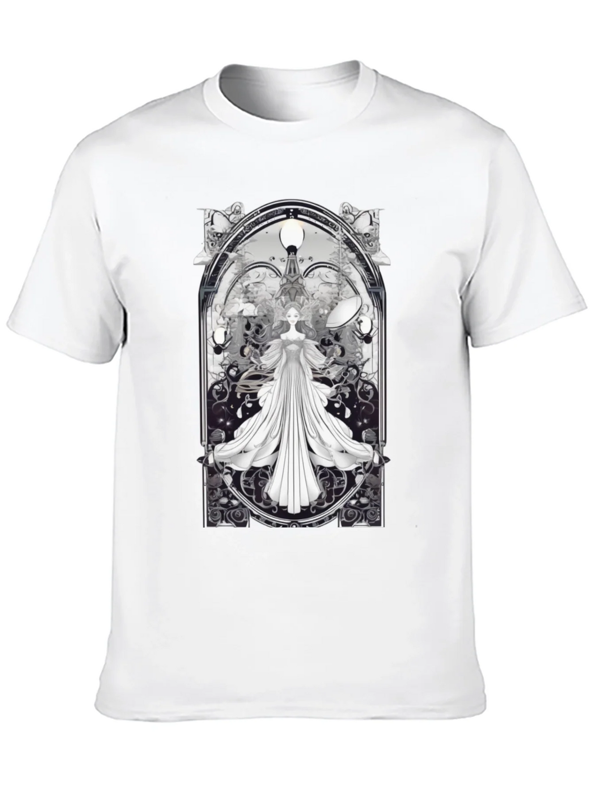 Art Nouveau Angel T-Shirt - Unique Gothic Design product image 8