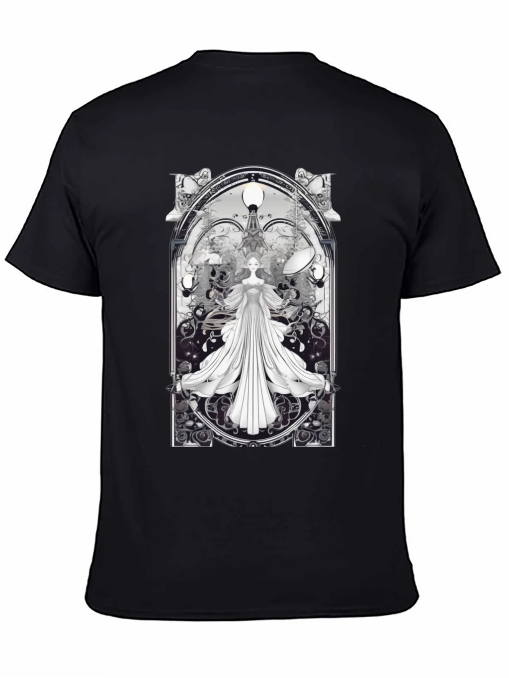 Art Nouveau Angel T-Shirt - Unique Gothic Design product image 4