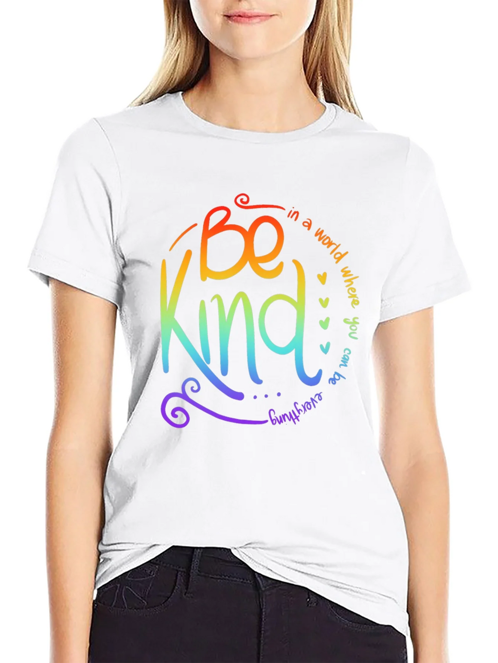 Be Kind Rainbow Graphic T-Shirt product image 6