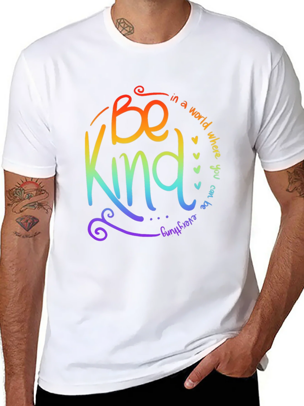 Be Kind Rainbow Graphic T-Shirt product image 5