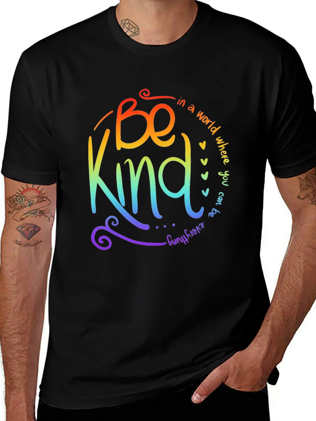 Be Kind Rainbow Graphic T-Shirt product image 1