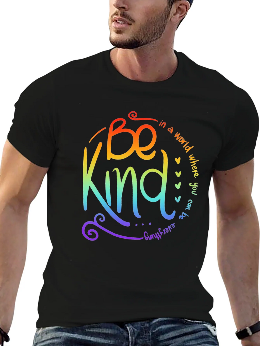 Be Kind Rainbow Graphic T-Shirt product image 4