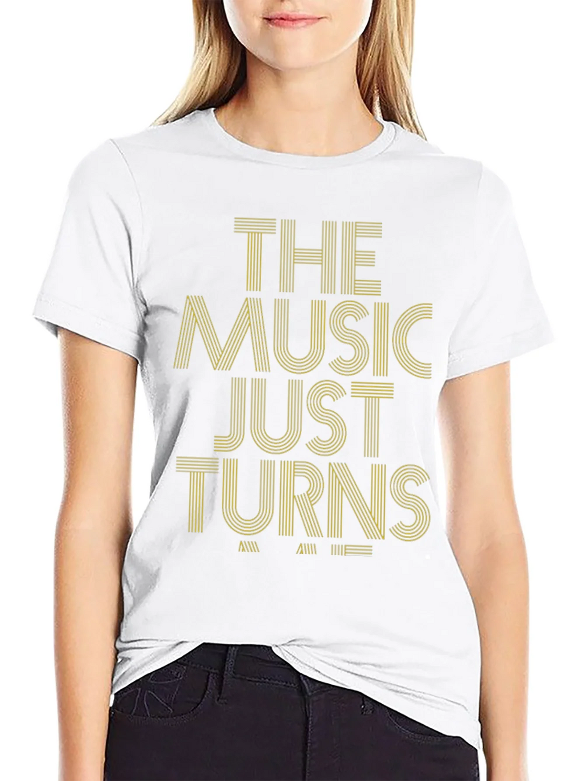 The Music Just Turns T-Shirt - Stylish Graphic Tee product image 6