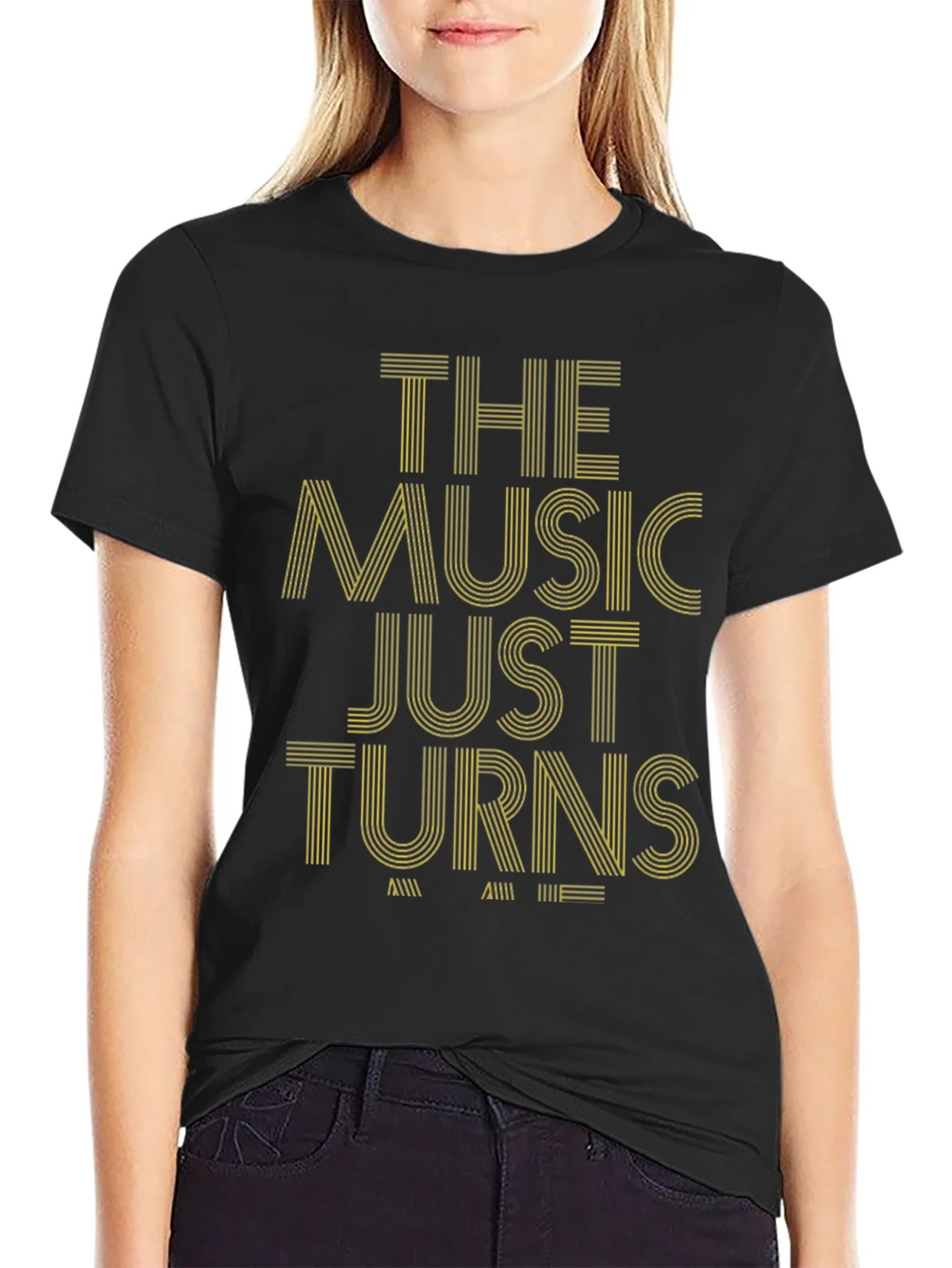 The Music Just Turns T-Shirt - Stylish Graphic Tee product image 2