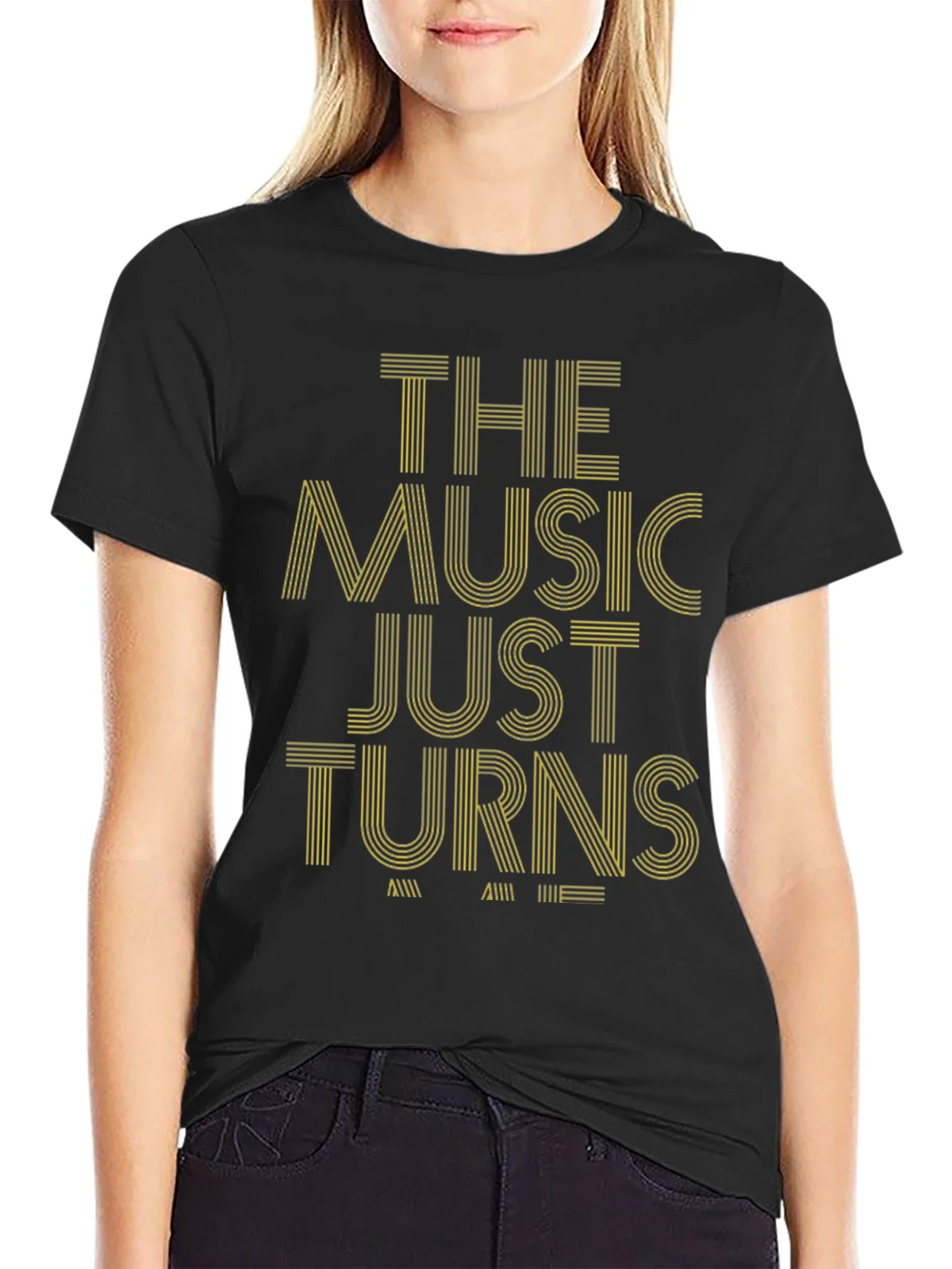 The Music Just Turns T-Shirt - Stylish Graphic Tee product image 2