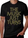 The Music Just Turns T-Shirt - Stylish Graphic Tee product image 1