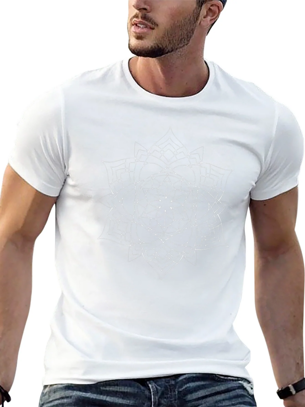 Geometric Mandala Graphic Print Mens T-Shirt product image 11