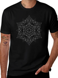 Geometric Mandala Graphic Print Mens T-Shirt product image 1