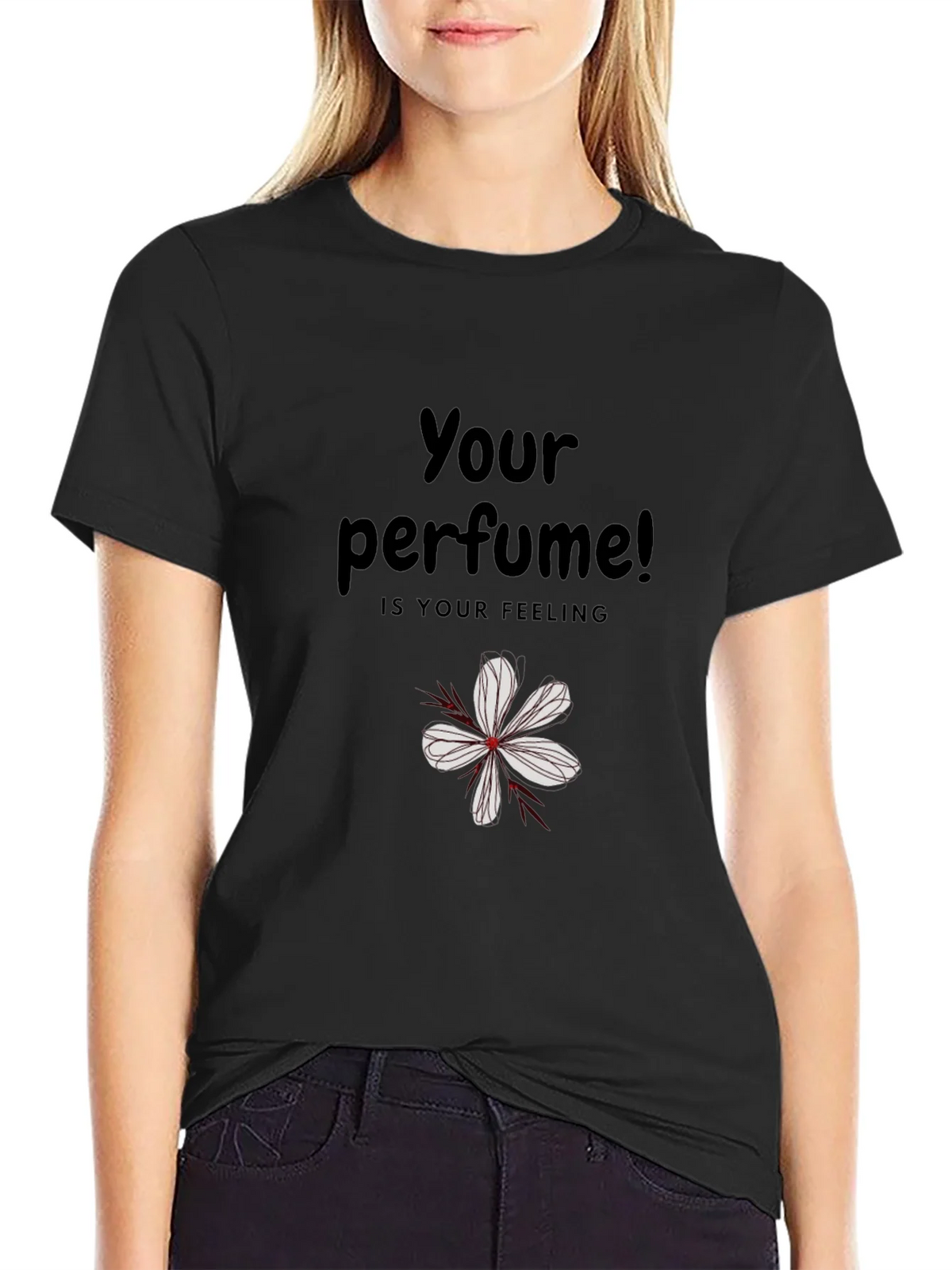 Your Perfume Feeling Black Graphic Tee product image 1