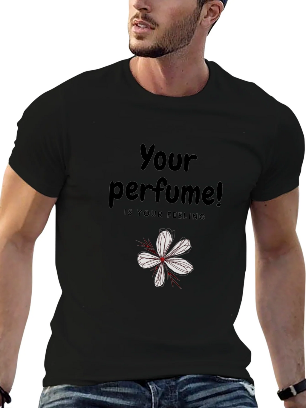 Your Perfume Feeling Black Graphic Tee product image 4