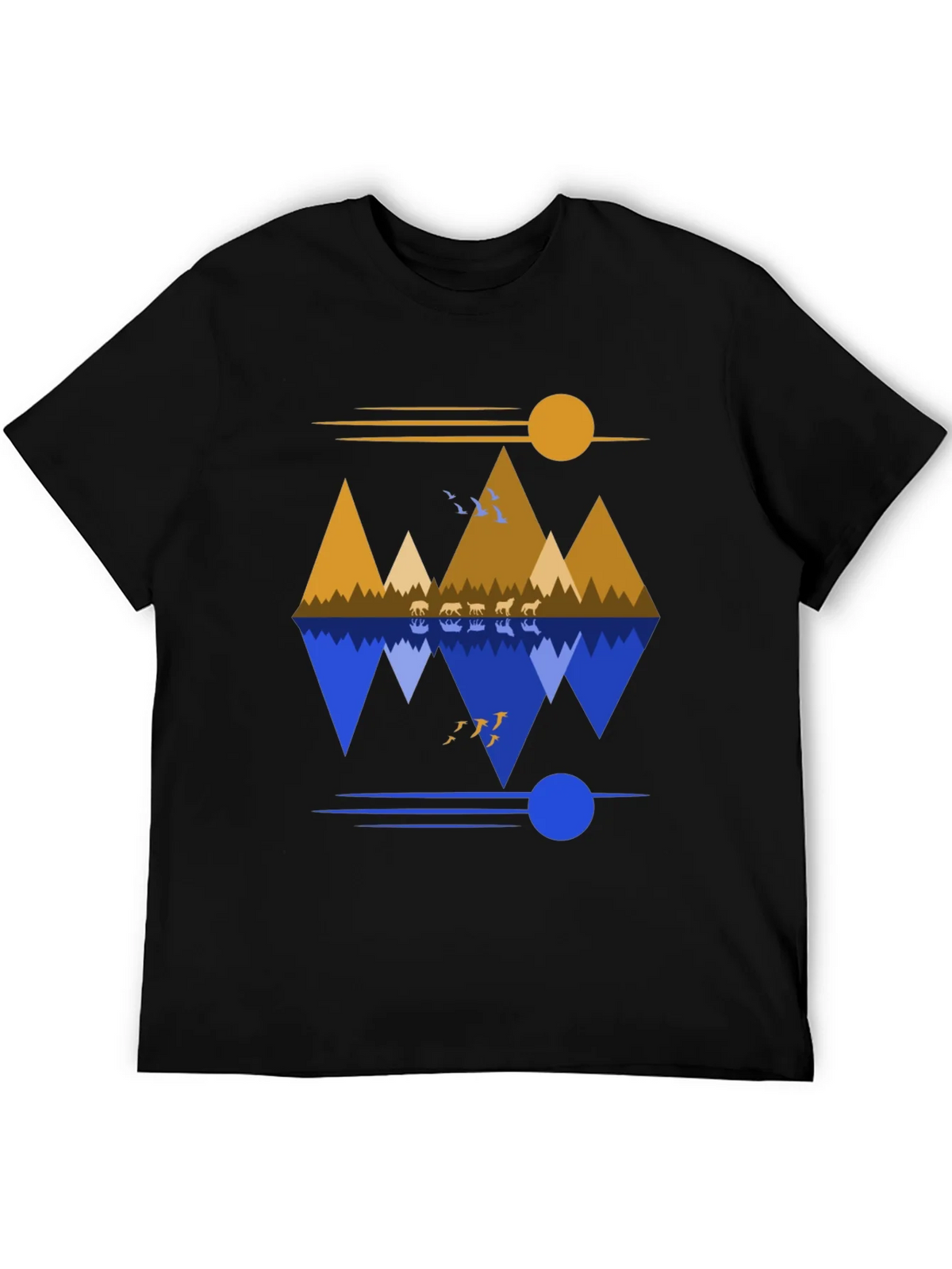 Mountain Reflection Graphic Tee - Nature Inspired Design product image 5