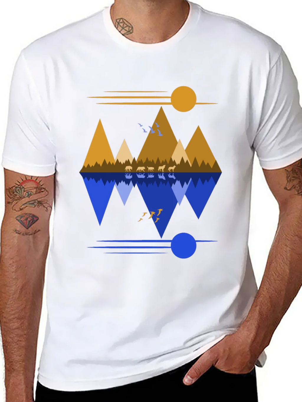 Mountain Reflection Graphic Tee - Nature Inspired Design product image 7