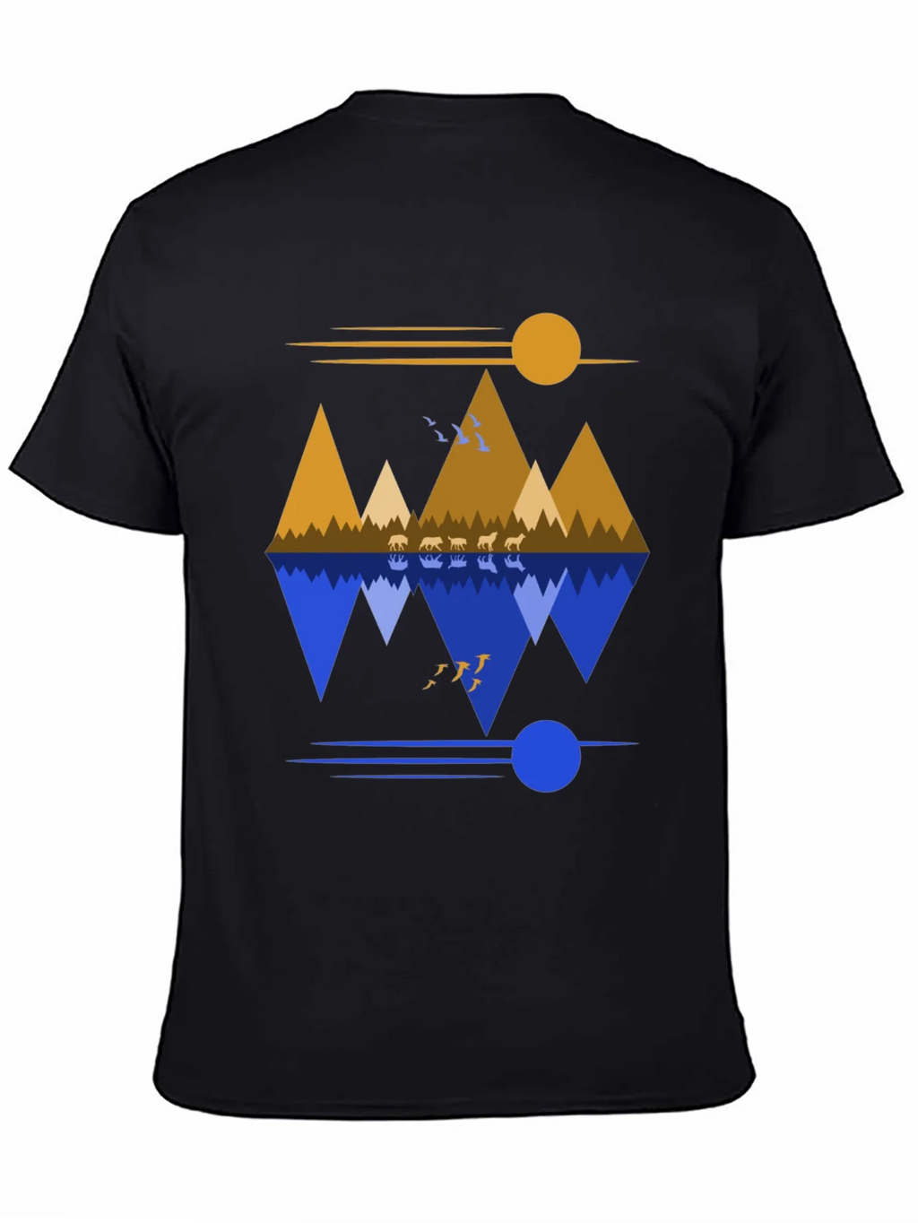 Mountain Reflection Graphic Tee - Nature Inspired Design product image 4