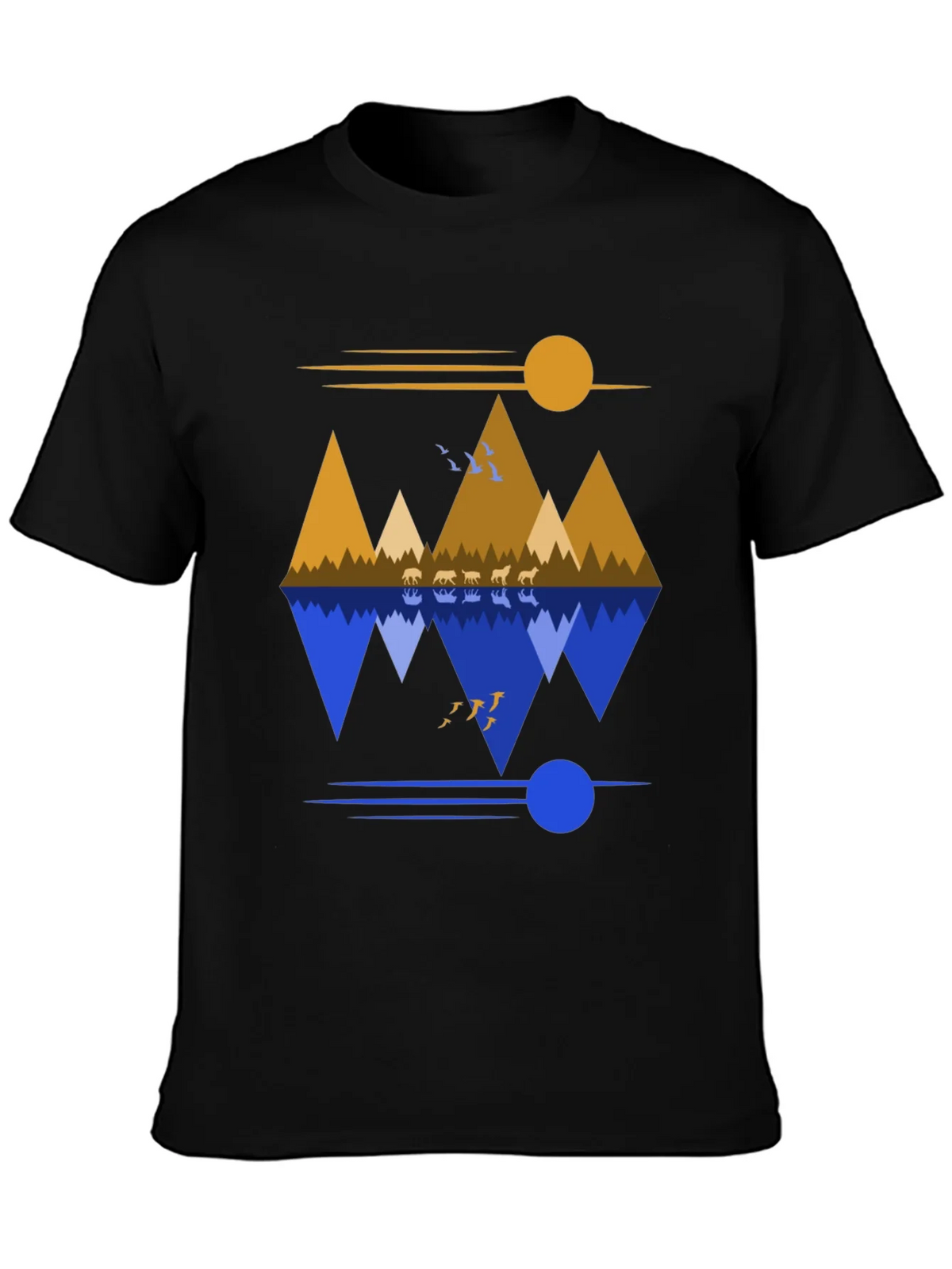 Mountain Reflection Graphic Tee - Nature Inspired Design product image 3