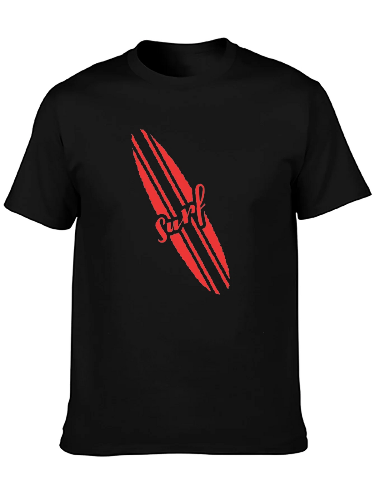 Surfboard Graphic Tee - Red Print on Black product image 3