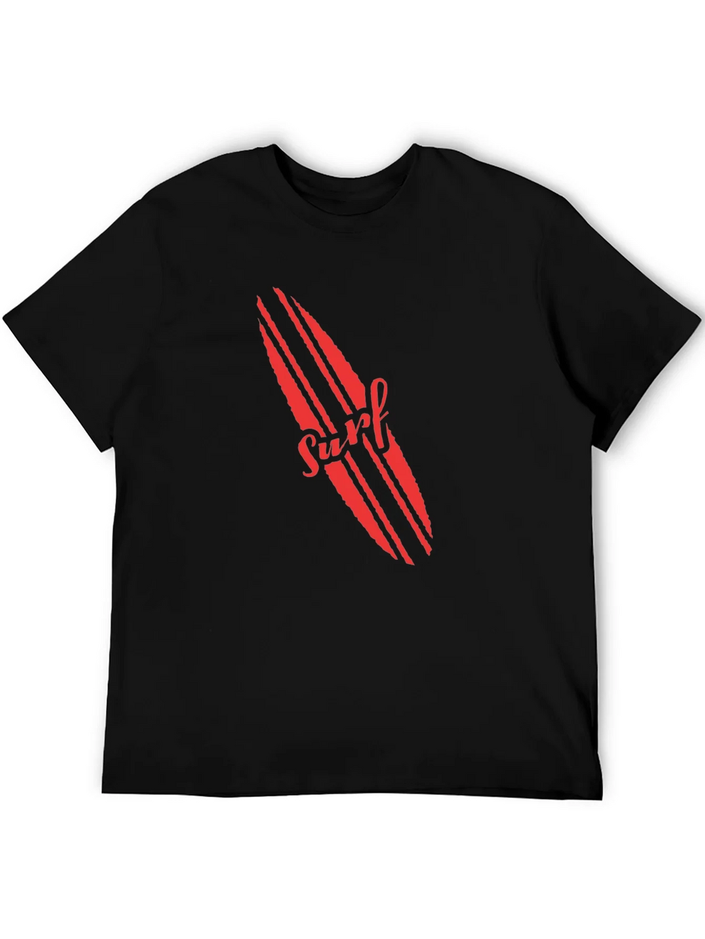 Surfboard Graphic Tee - Red Print on Black product image 5
