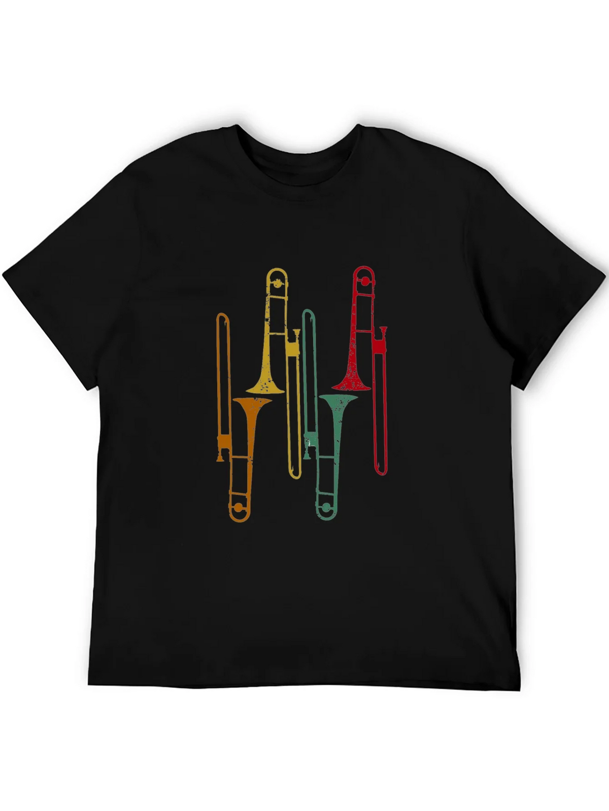 Retro Trombone Graphic Tee - Black product image 4