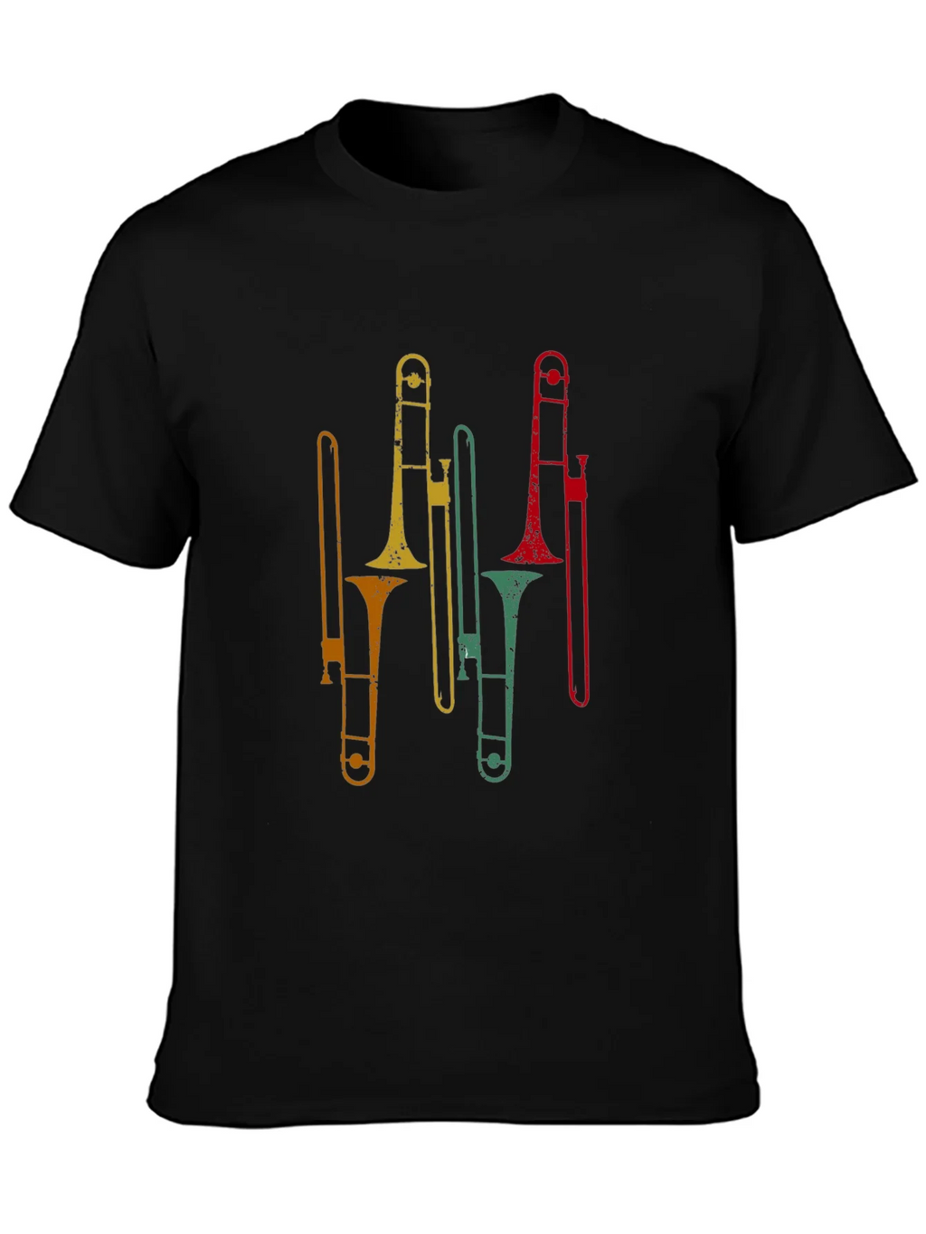 Retro Trombone Graphic Tee - Black product image 3