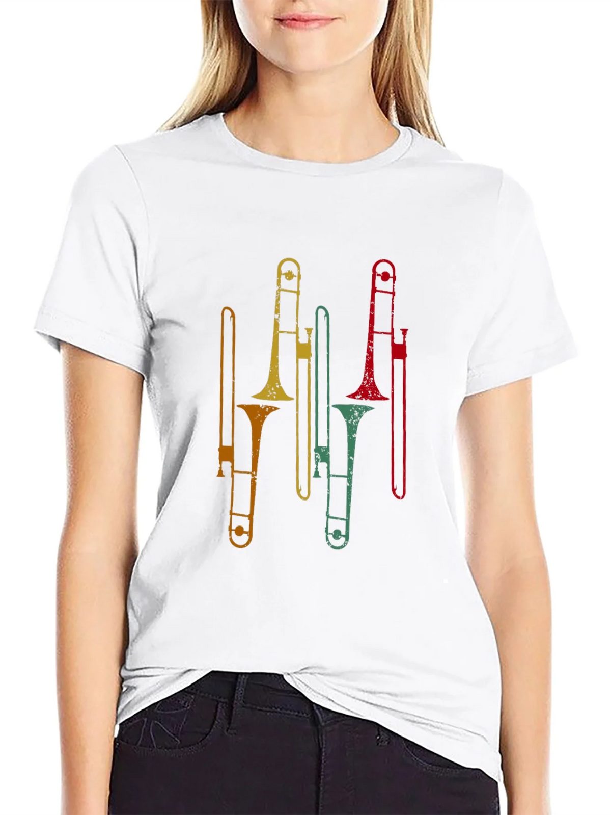 Retro Trombone Graphic Tee - Black product image 7