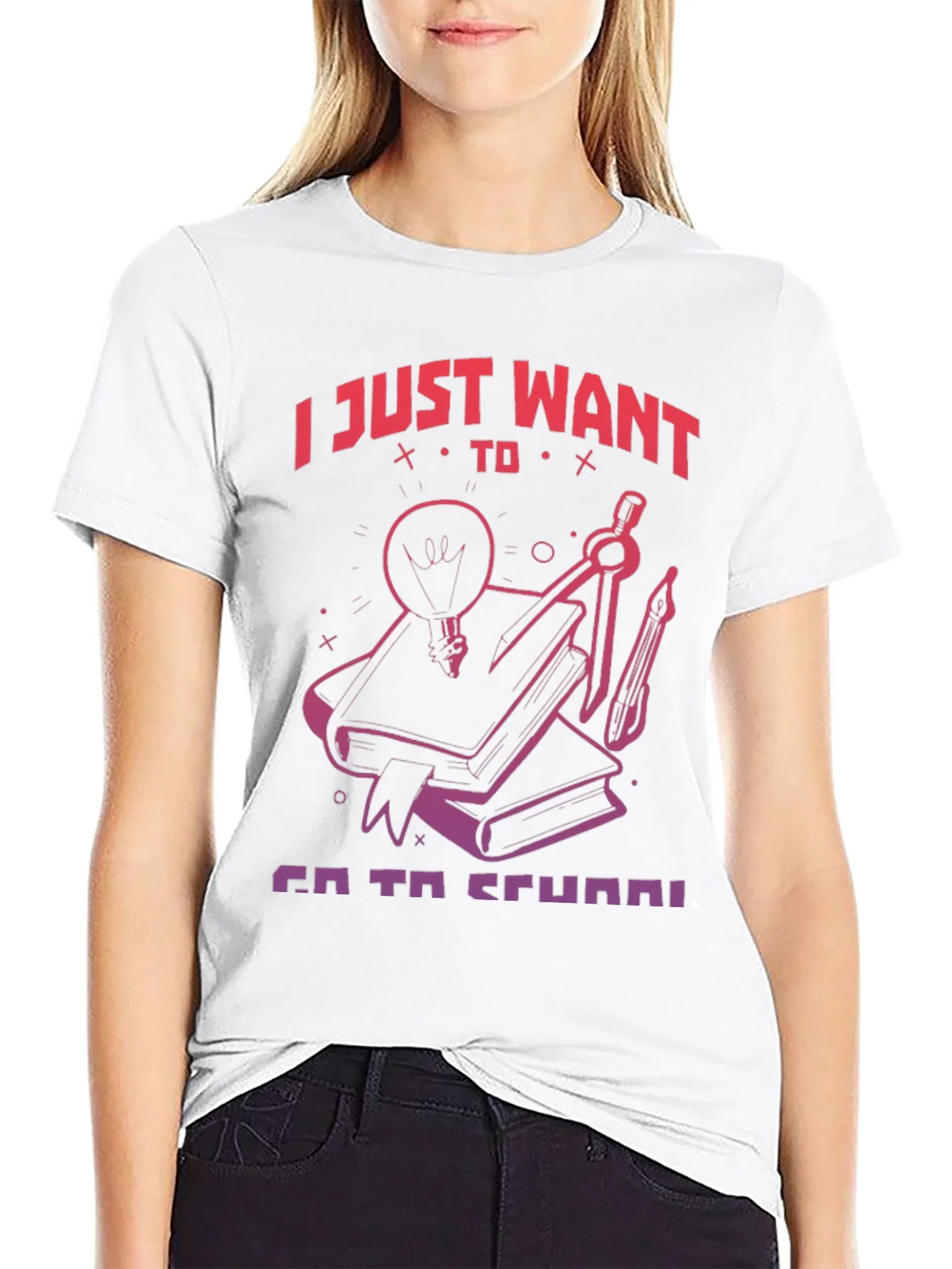 I Just Want To Go To School T-Shirt product image 8