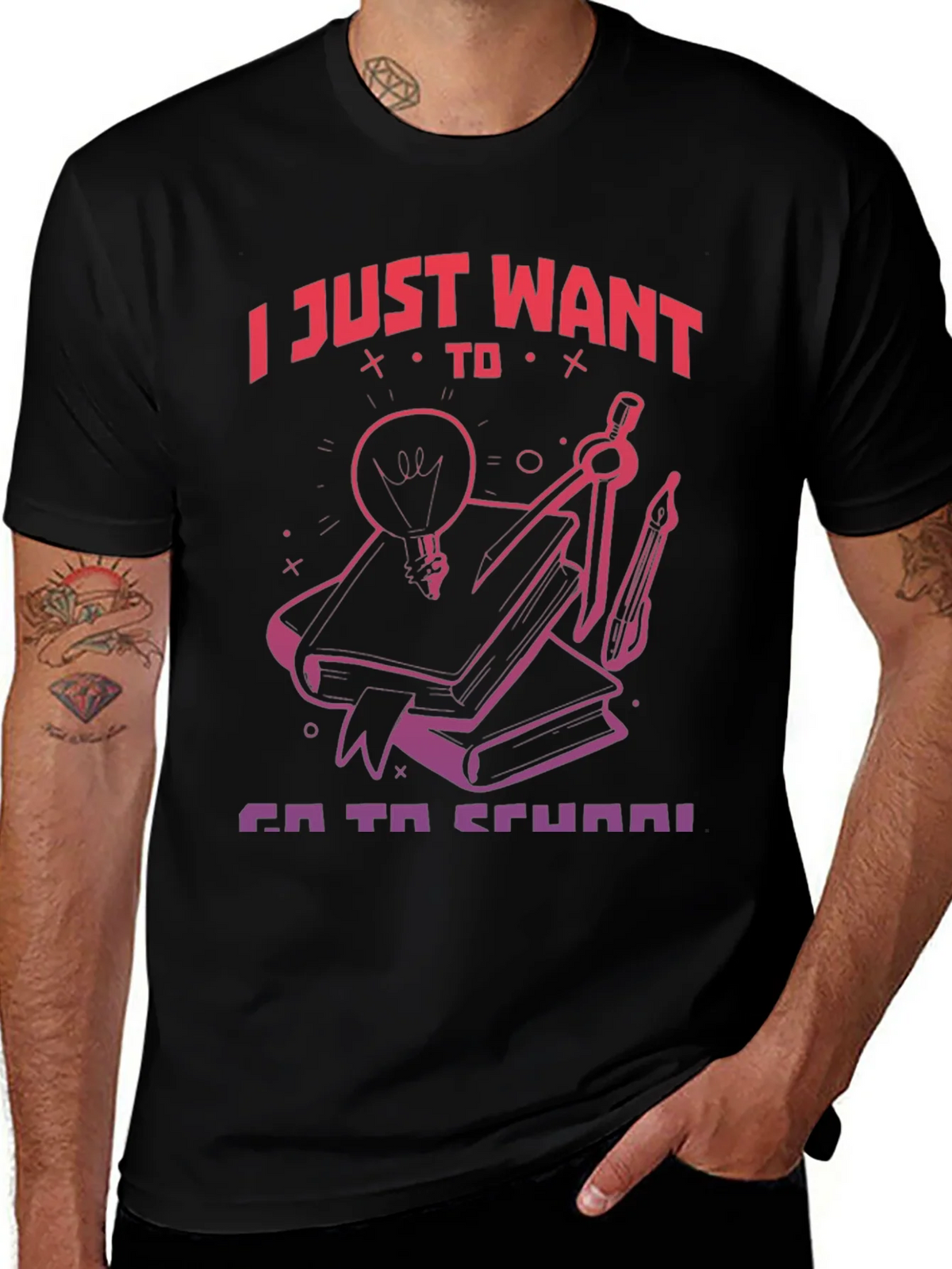 I Just Want To Go To School T-Shirt product image 1
