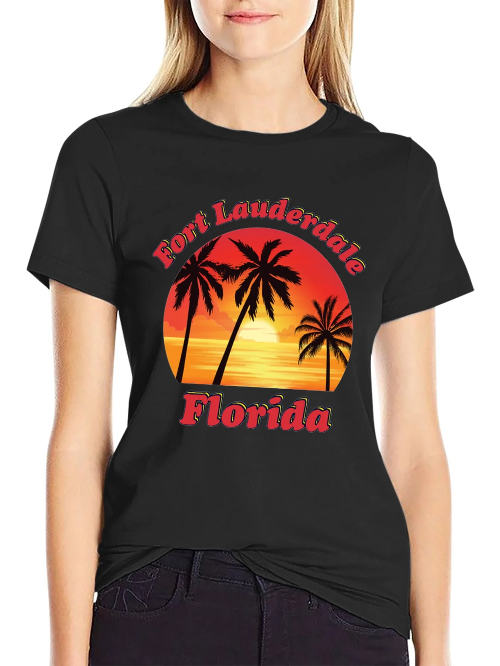 Fort Lauderdale Florida T-Shirt Sunset Palm Tree Tee product image 2