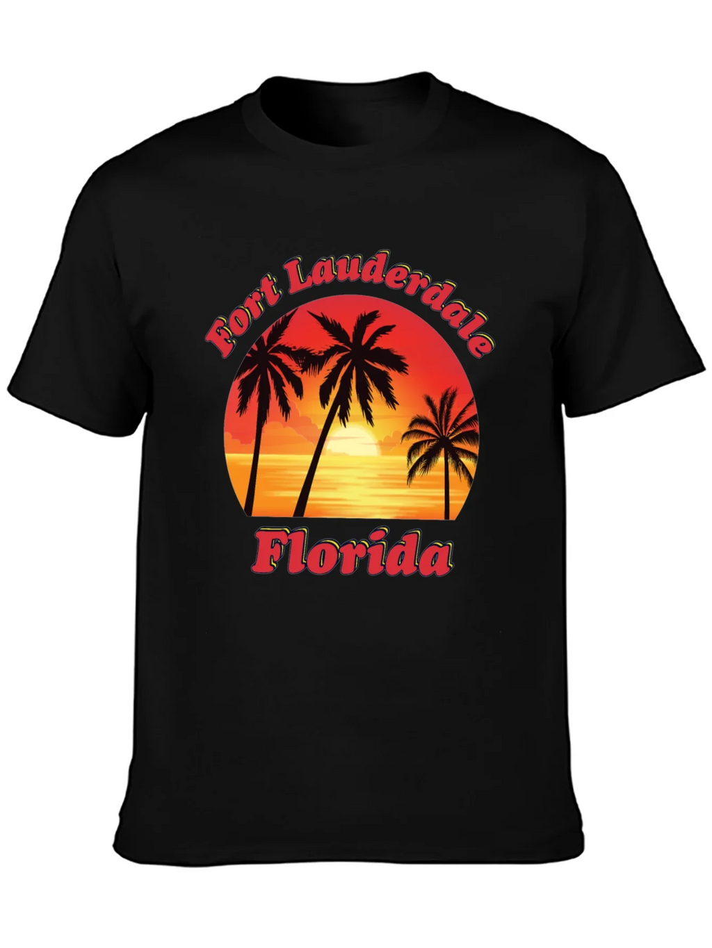 Fort Lauderdale Florida T-Shirt Sunset Palm Tree Tee product image 3