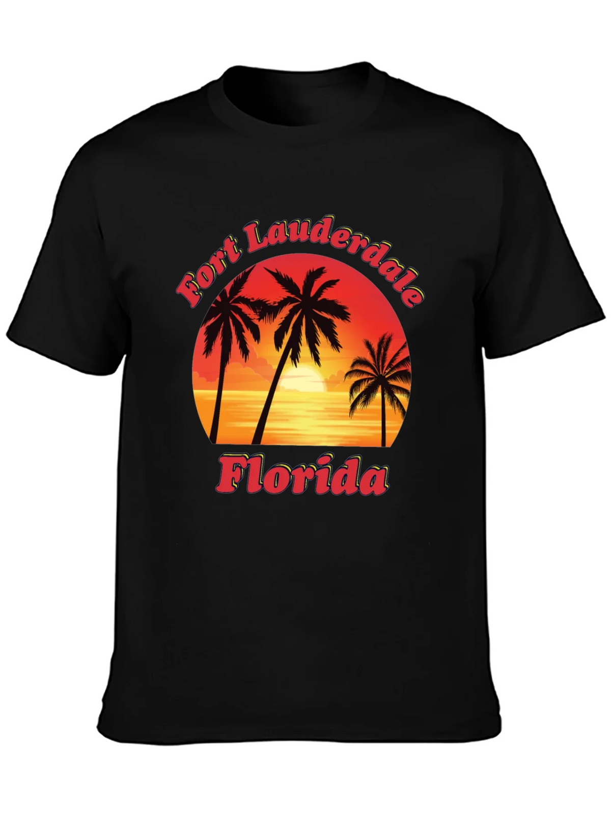 Fort Lauderdale Florida T-Shirt Sunset Palm Tree Tee product image 3