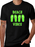 Beach Vibes Graphic Tee - Black Casual T-Shirt product image 1