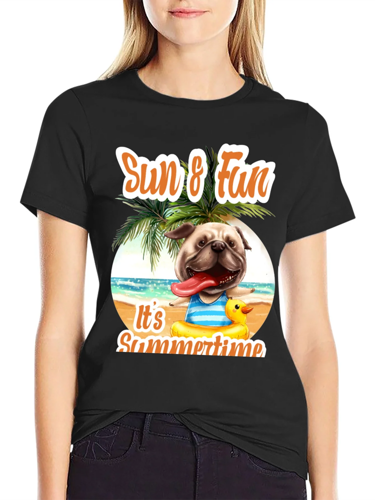 Summer Pug T-Shirt: Sun & Fun Design product image 2