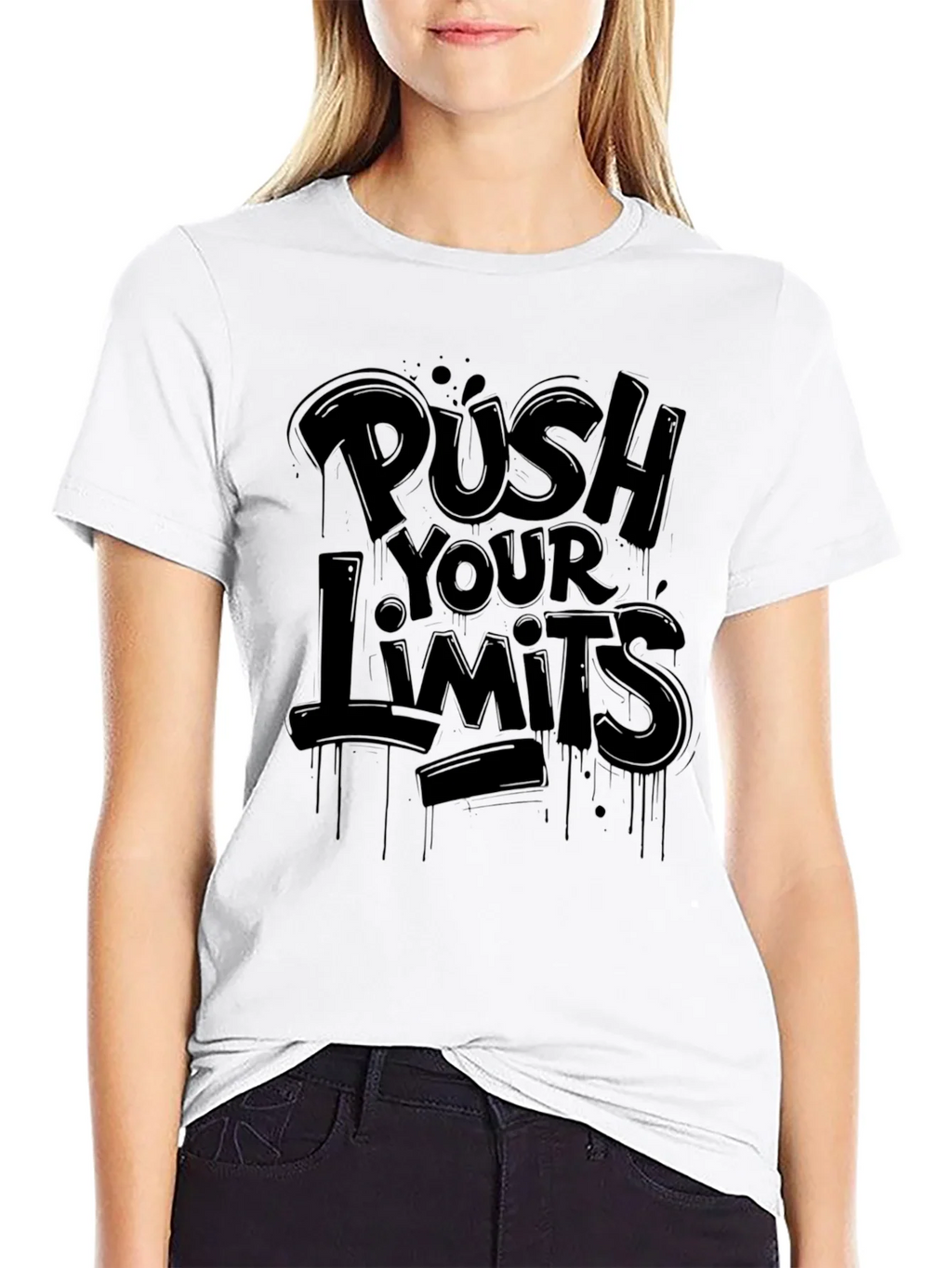 Push Your Limits Black Graphic Tee product image 8