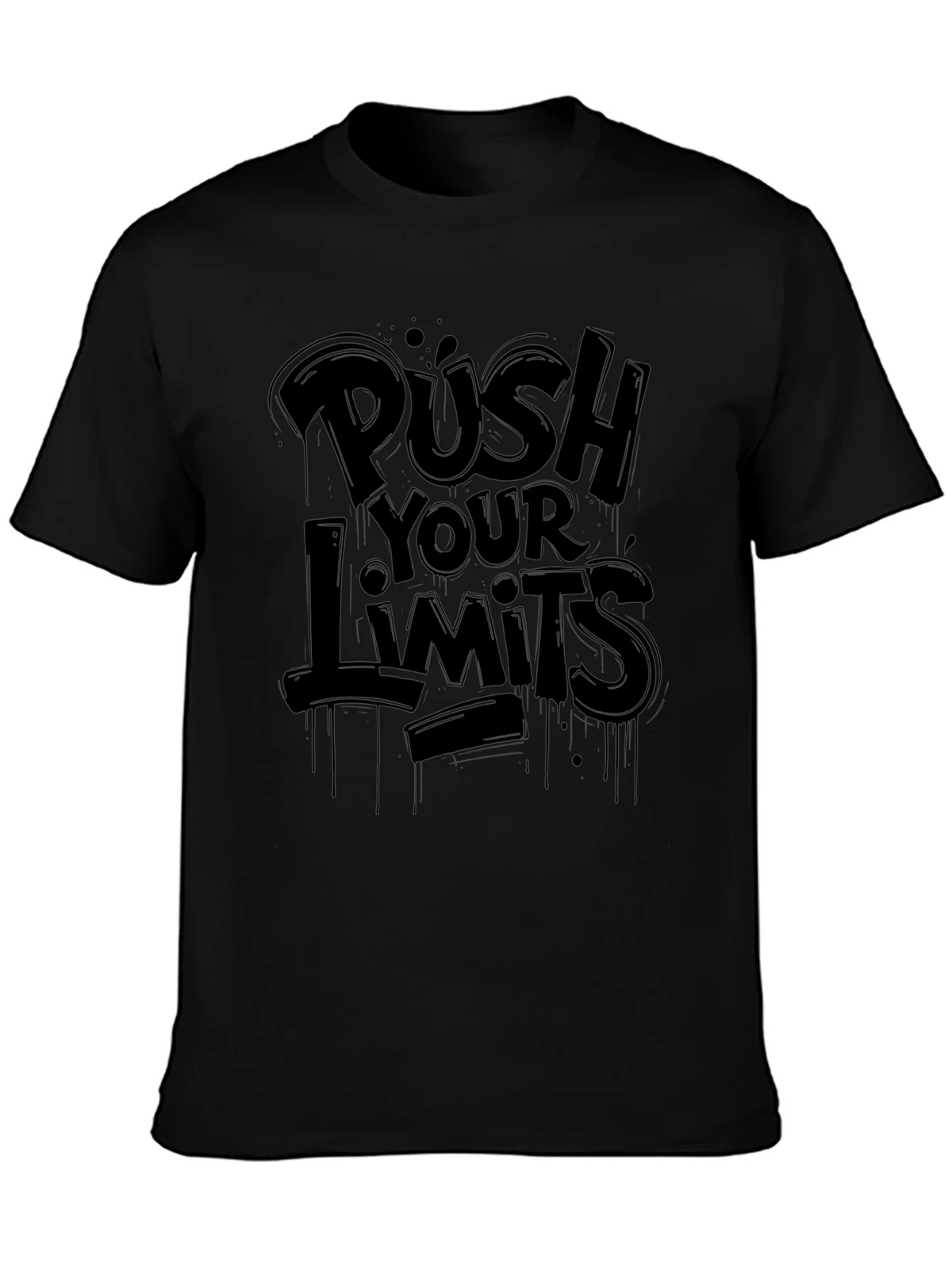 Push Your Limits Black Graphic Tee product image 3