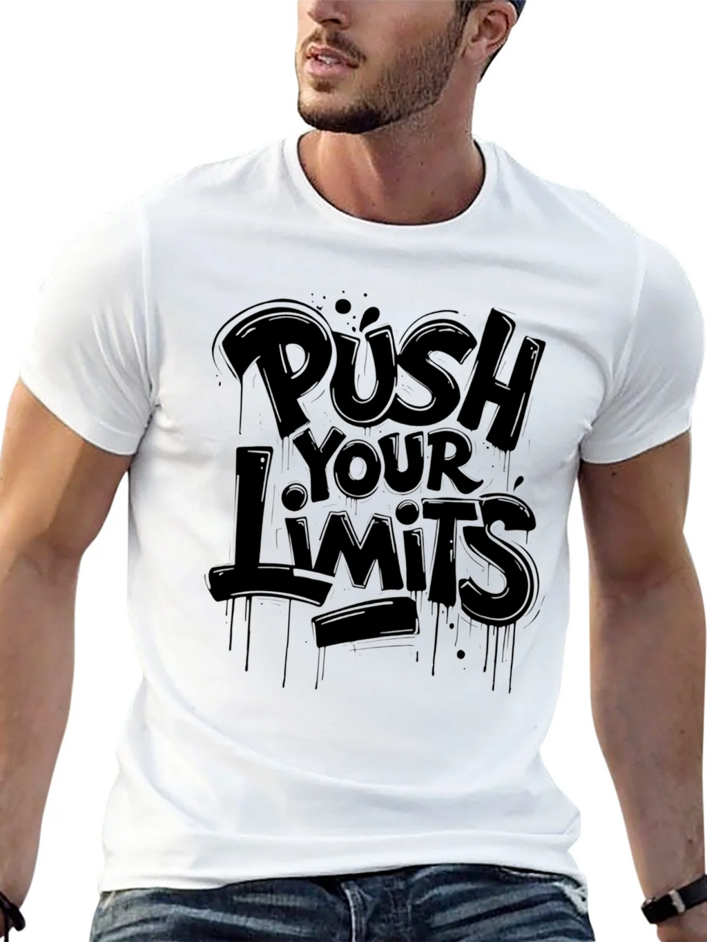 Push Your Limits Black Graphic Tee product image 12
