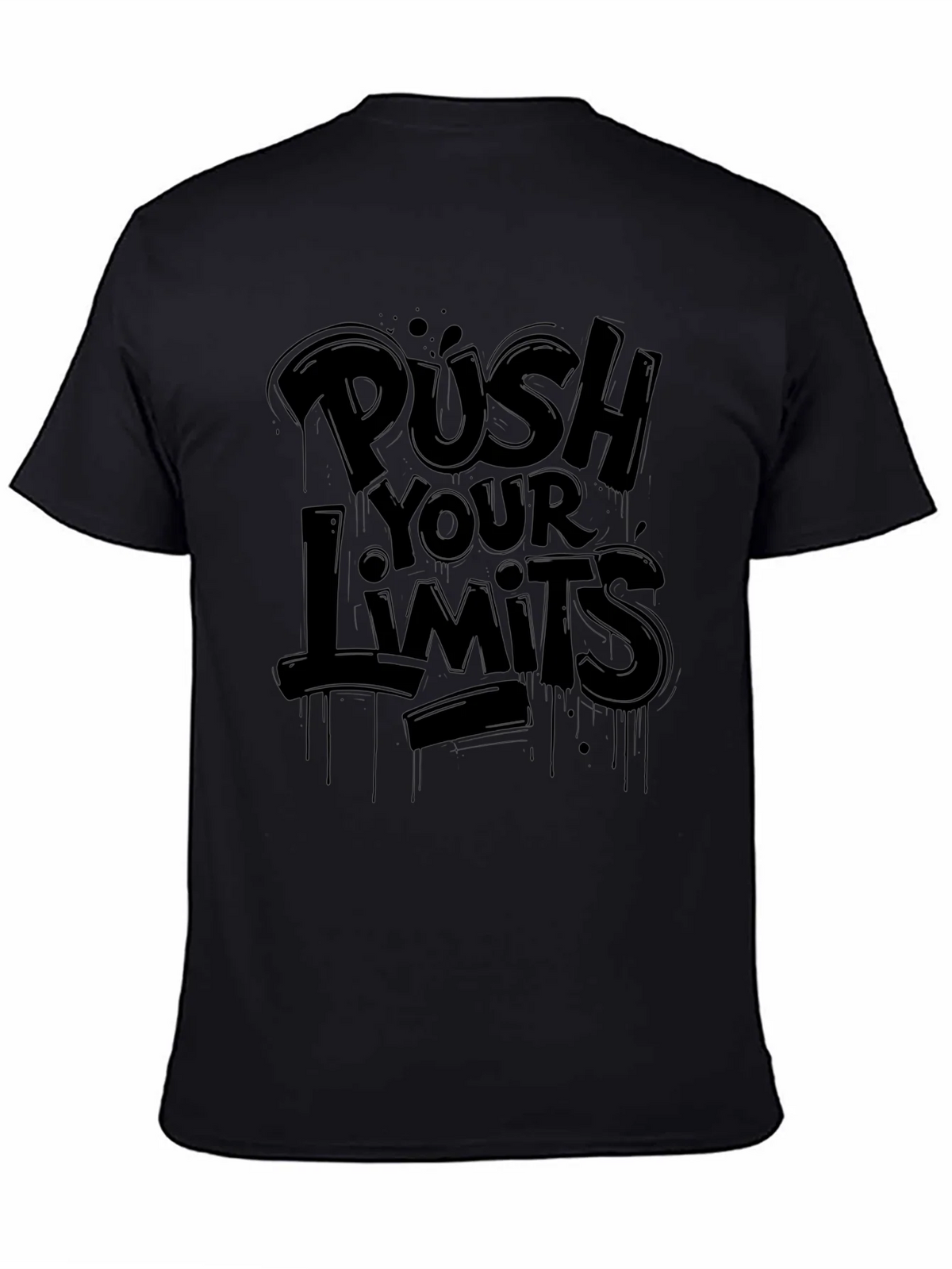 Push Your Limits Black Graphic Tee product image 4