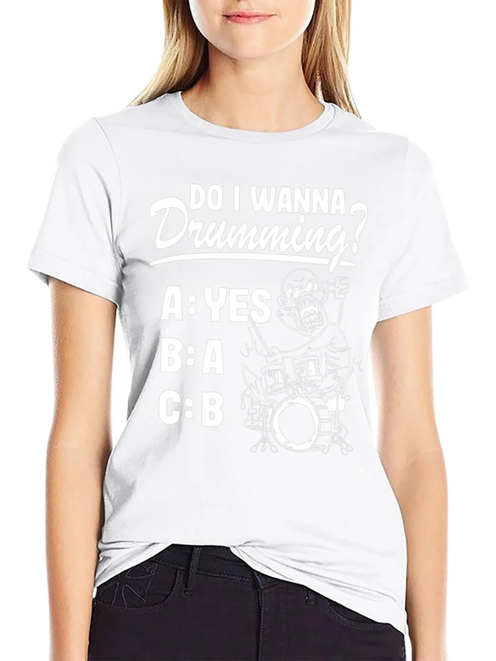 Do I Wanna Drumming? Graphic Tee product image 8