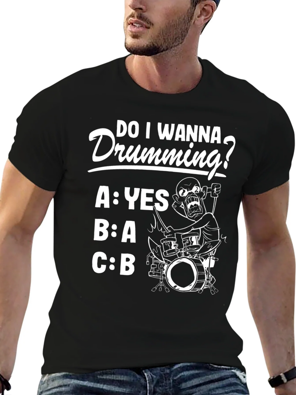Do I Wanna Drumming? Graphic Tee product image 6