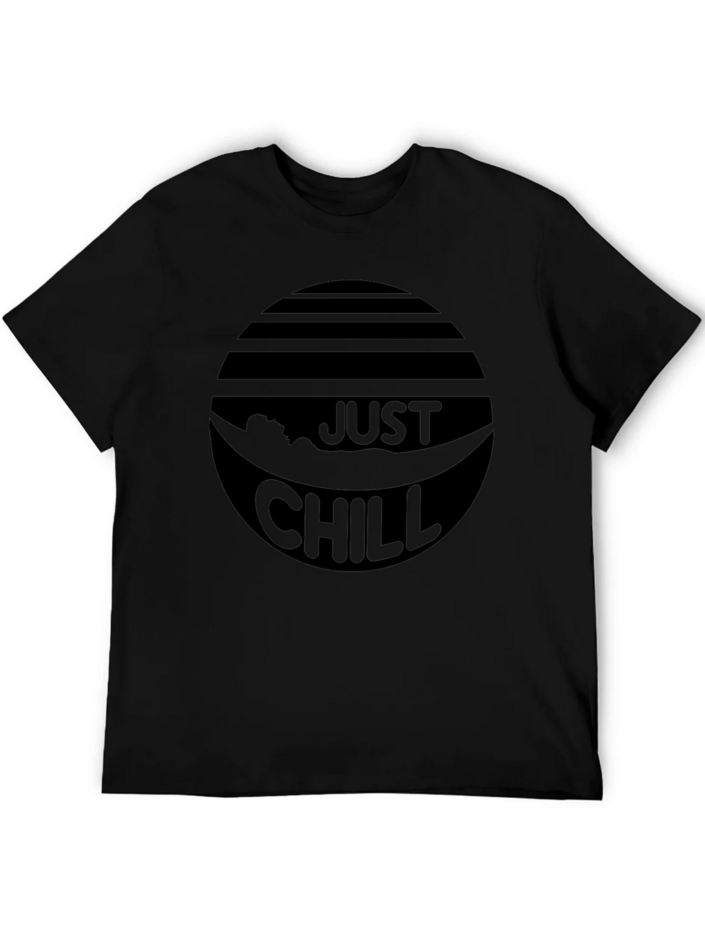 Just Chill Black Graphic Tee - Relaxed Comfort product image 5