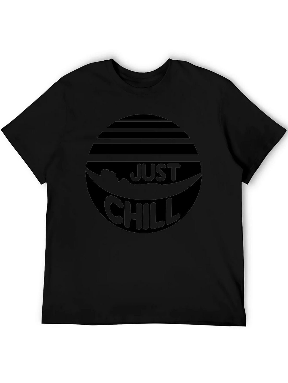 Just Chill Black Graphic Tee - Relaxed Comfort product image 5