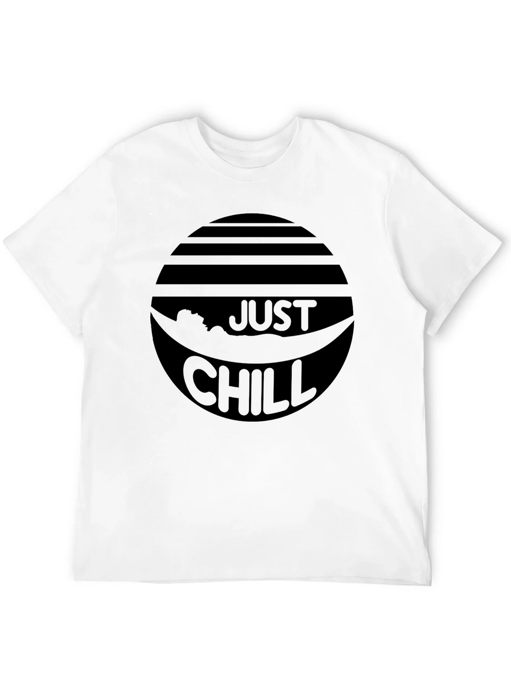 Just Chill Black Graphic Tee - Relaxed Comfort product image 11