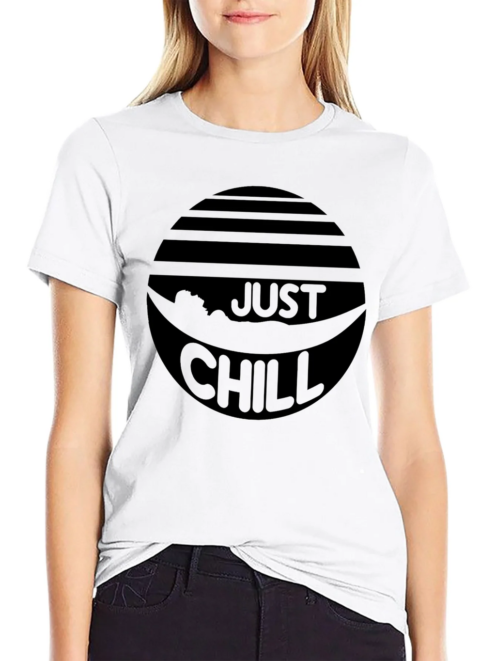 Just Chill Black Graphic Tee - Relaxed Comfort product image 8