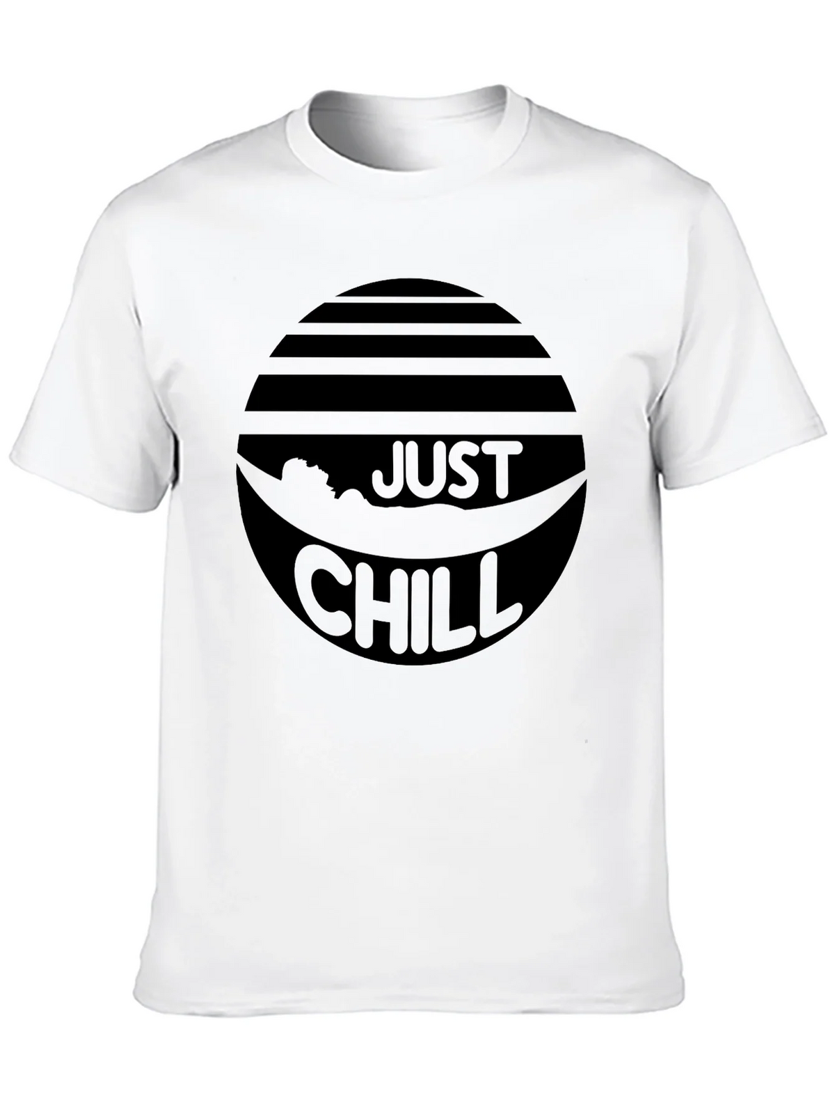 Just Chill Black Graphic Tee - Relaxed Comfort product image 9