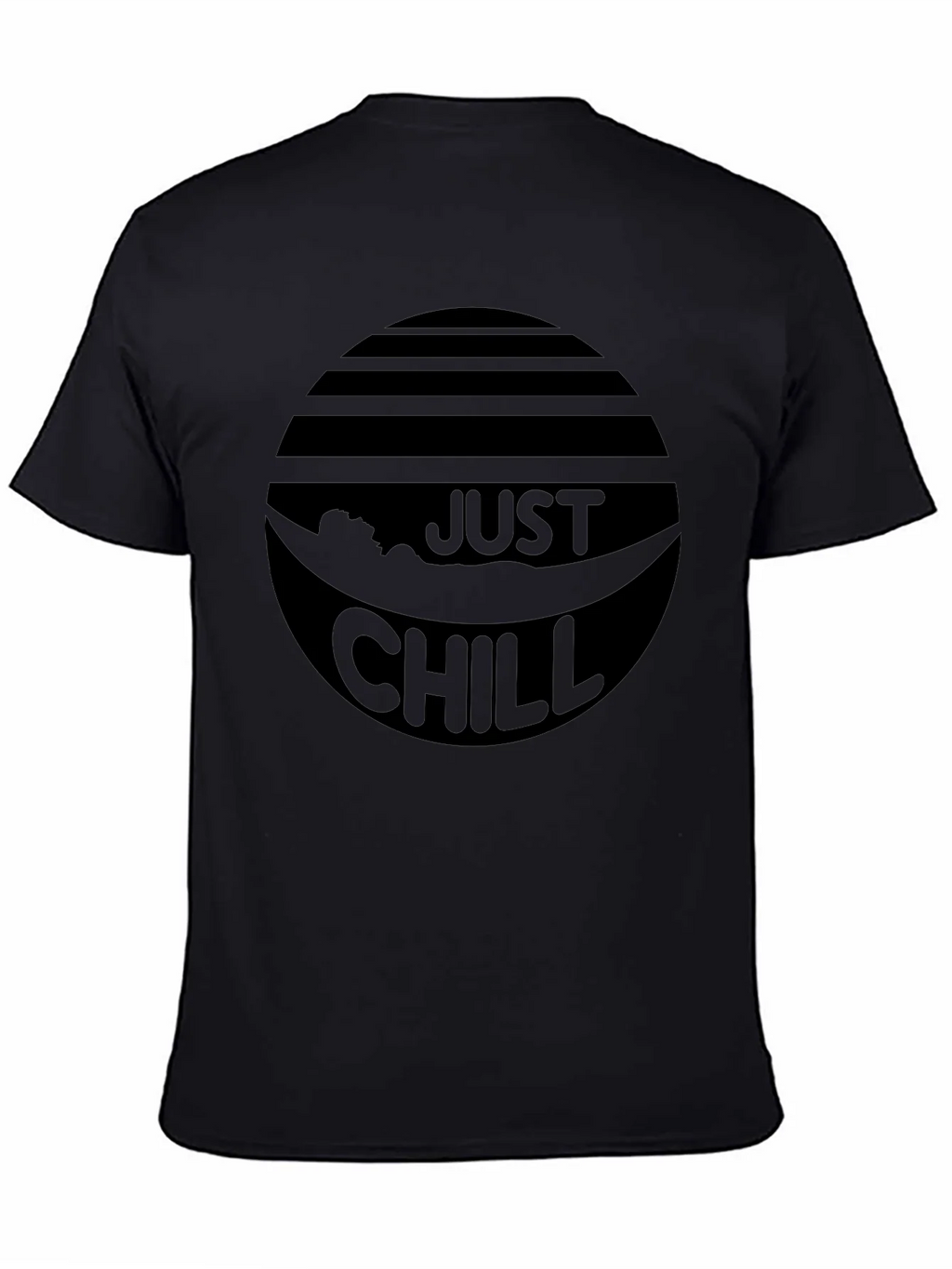 Just Chill Black Graphic Tee - Relaxed Comfort product image 4