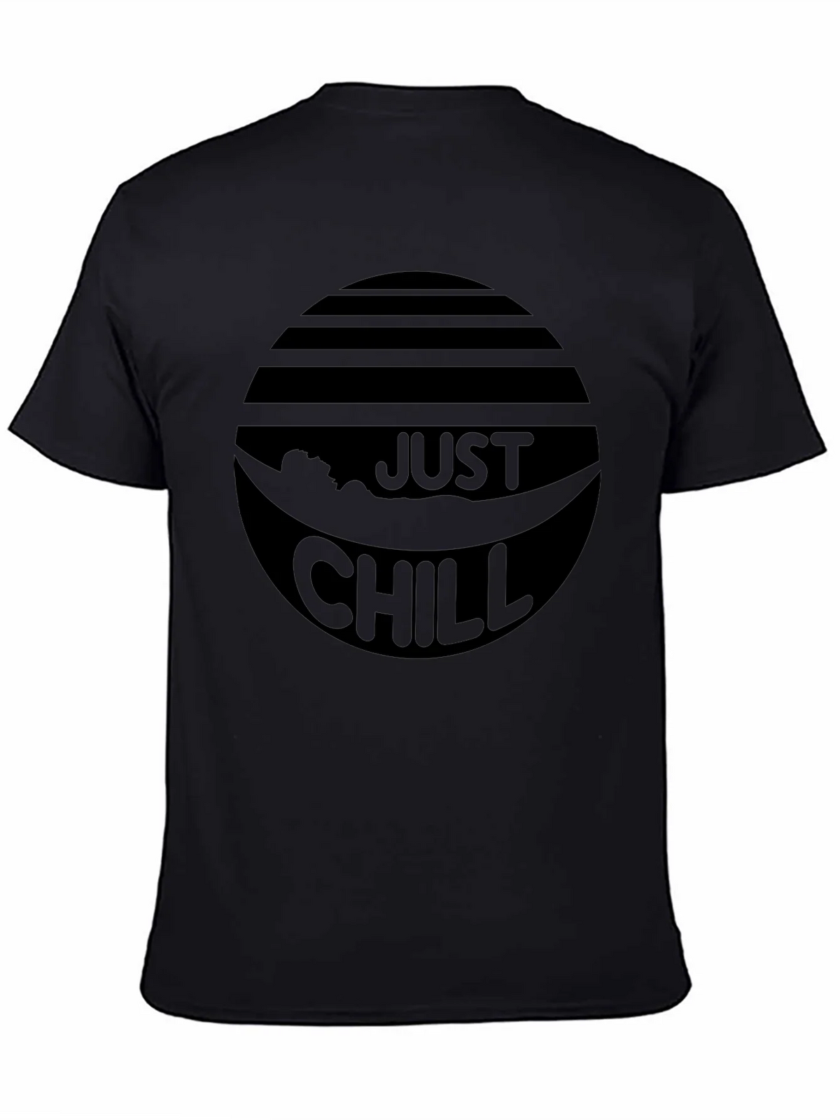 Just Chill Black Graphic Tee - Relaxed Comfort product image 4