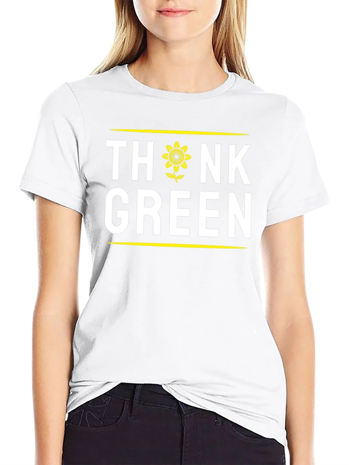 Think Green Sunflower Graphic T-Shirt product image 8