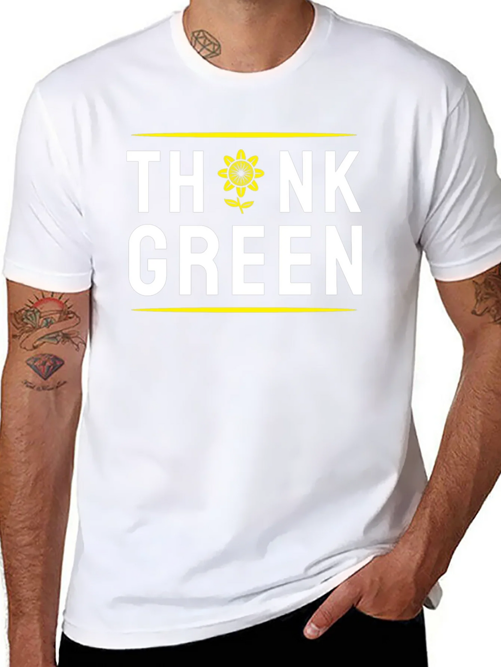 Think Green Sunflower Graphic T-Shirt product image 7