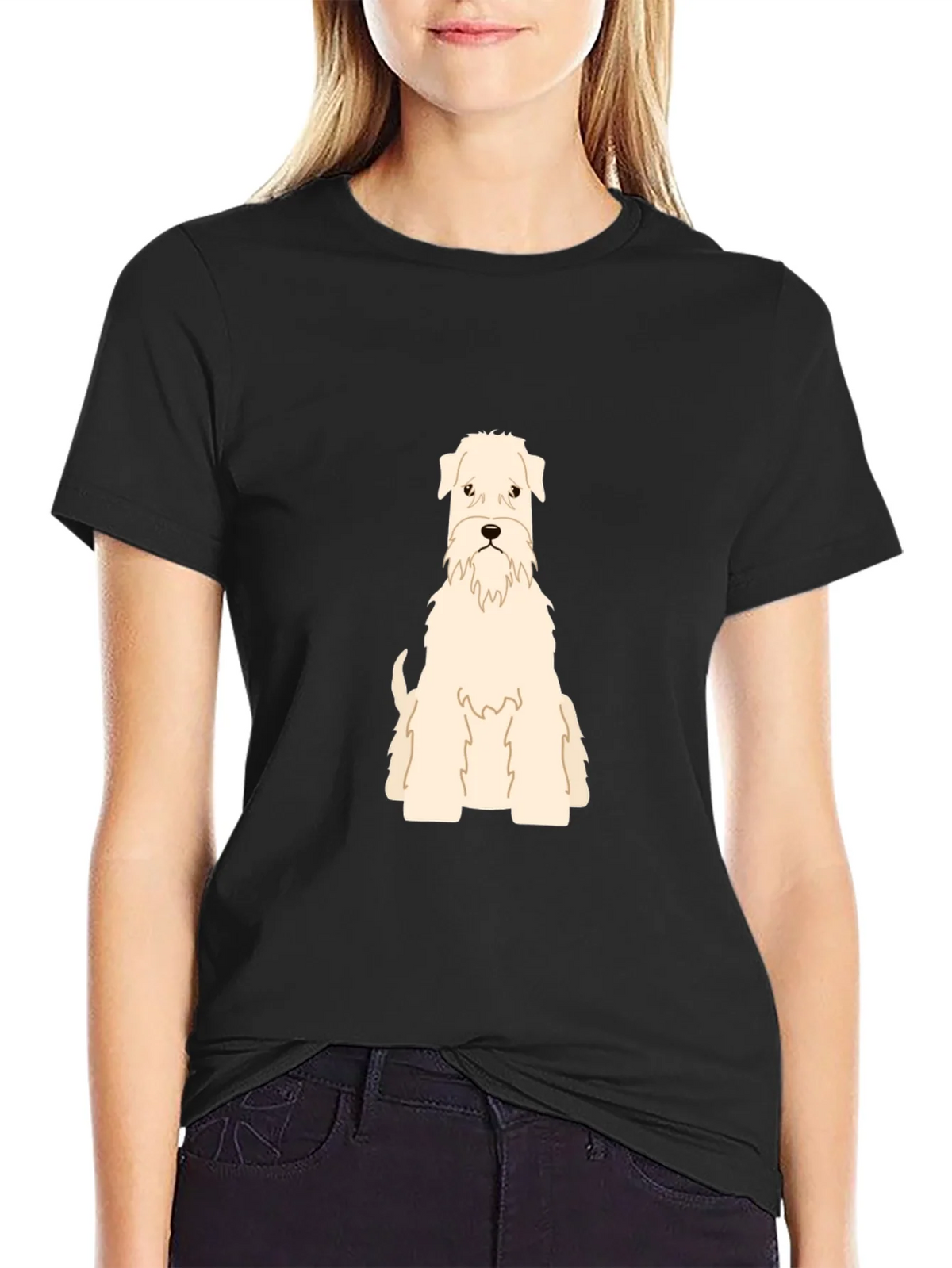 Dog Breed Graphic T-Shirt - Black Cotton Tee product image 1