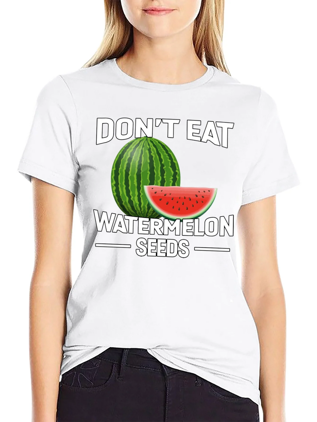 Funny Dont Eat Watermelon Seeds Graphic Tee product image 7