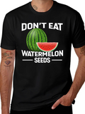Funny Dont Eat Watermelon Seeds Graphic Tee product image 1