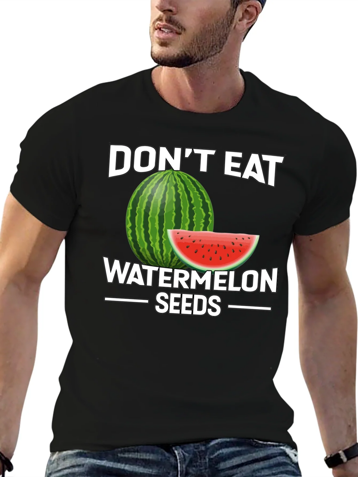 Funny Dont Eat Watermelon Seeds Graphic Tee product image 5
