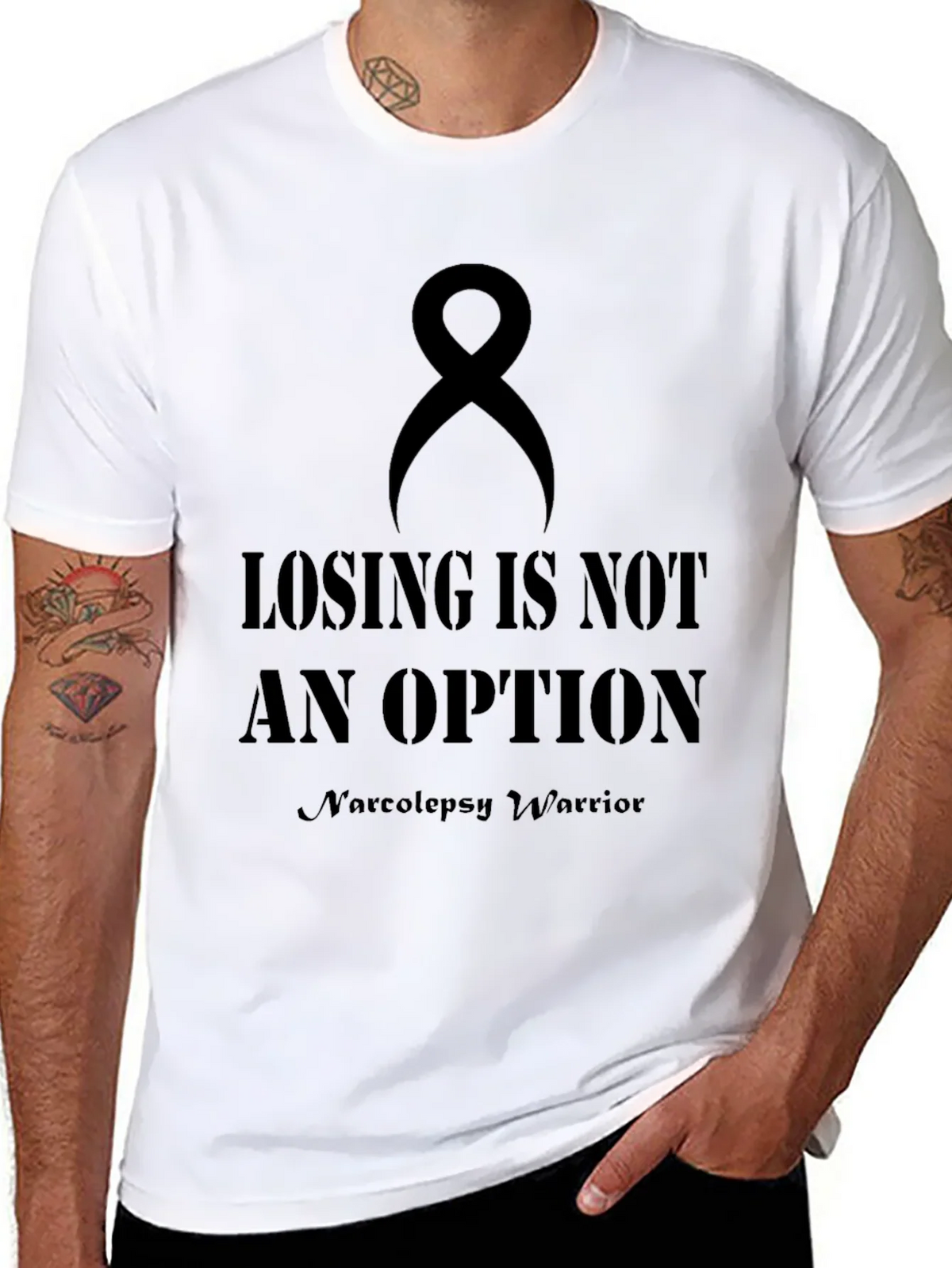 Losing is Not an Option Narcolepsy Warrior T-Shirt product image 6